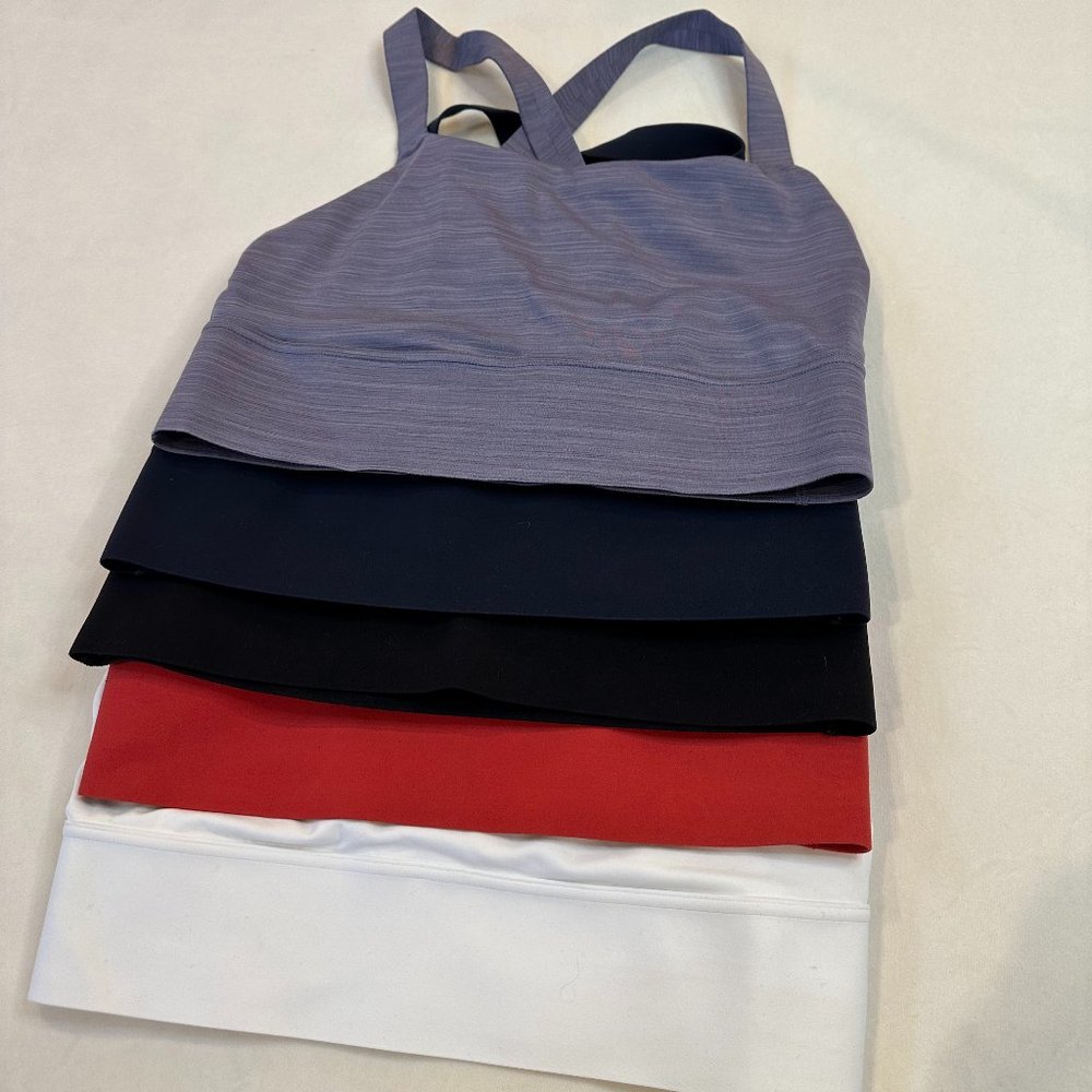 Bundle of 5 Athleta Warrior Longline Bras - Size Medium